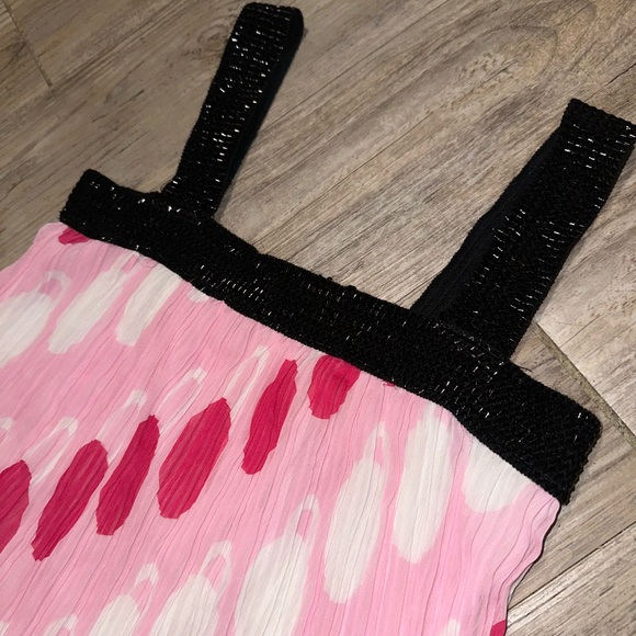 Y2K Polka dot print mesh layers pink top - Picture 2 of 6